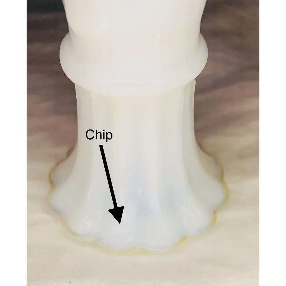 Anchor Hocking Milk Glass Vase Short 6